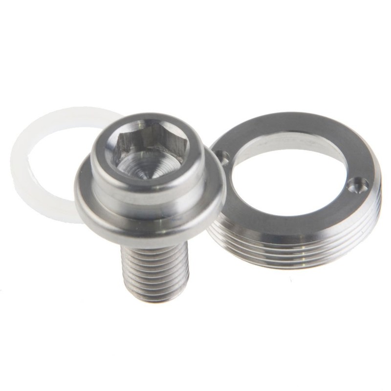 dingtai Titanium crank bolt Screws m8x15 mm Extractor Sleeve (Titanium Color)