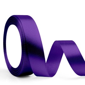 Purple Ribbons for Crafting 20mm*23m Purple Ribbons for Gift Wrapping Dark Purple Satin Ribbon for Flower Wrapping Purple Ribbon for Hair Ribbons Christmas Ribbons Gift Party Decorations Party Favours