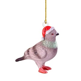 Rifuli Christmas Animal Ornament Acrylic Christmas Hat Animal Ornament Christmas Tree Decoration Metal Raised Bed (B-J, One Size)