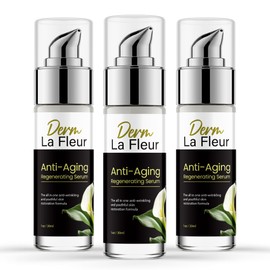 Derm Le Veux Anti Aging Serum, Derm Le Veux Deluxe Skin Care Anti-Aging Skin Serum, Dermleveux Serum Advanced Formula Maximum Strength Moisturizing Serum New 2024 Max Performance Blend (3 Bottles)