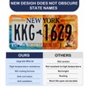 Artsy Ocean Waves License Plate Frame - Unobstructed Narrow-Edge 2