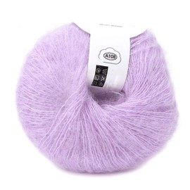 Popular Multi Color Soft Mohair Fiber Long Angora Wool Hand Knitting Yarn Roving for Weave Scarves (Violet)
