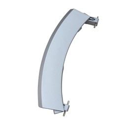 Lichtblau Door handle with axles in silver for Bosch Siemens 00648581 00751783, plastic handle for washing machines and washer dryers, spare parts Bosch washing machines and condenser dryers