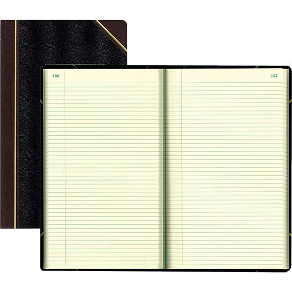 National Texhide Series Record Book, Black, 13.75" x 8.75", 500 Numbered Pages (57151)