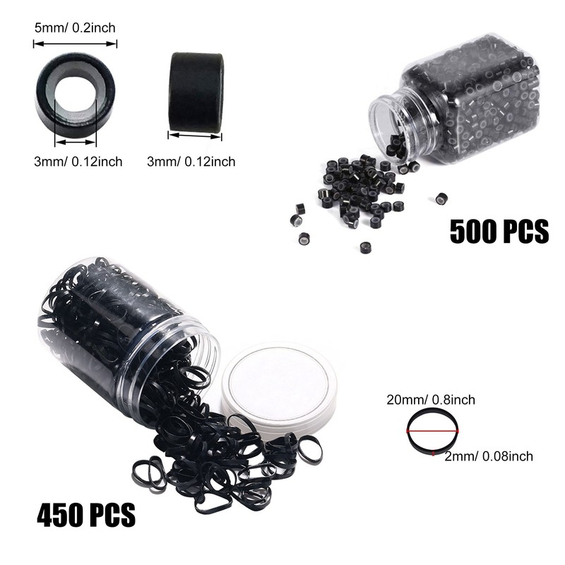 Allazone Micro Ring Set 2500 Pieces Micro Rings for Extensions,