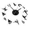 DIY Wall Clock Silent Stylish Decorative Frameless Hanging Clock for