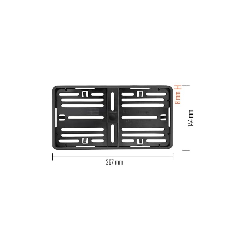 License Plate Holder 255 x 130 Light Motorcycle License Plate