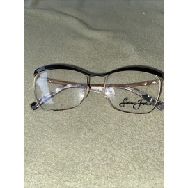 Sean John 6016 001 Shiny Gold Shiny Black Enamel Eyeglass Frames 56 17 140 (A32)