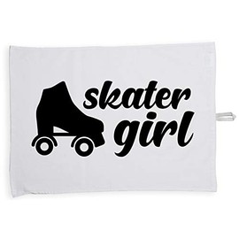 Hippowarehouse Skater girl Tea Towel Eco Printed Dish Cloth Kitchen accessory 50cmx70cm 100% Cotton