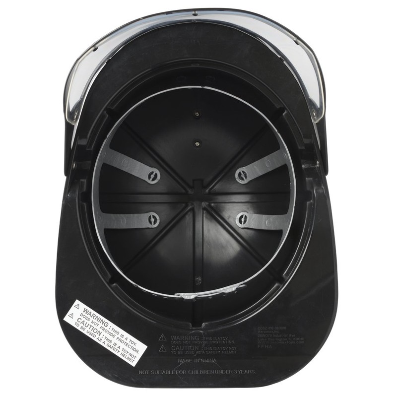 Aeromax Firefighter Helmet with Movable Visor, Black, Adjustable Size