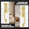 BonKuDoo Front Door Handle Set, Front Entry Handleset with Glass