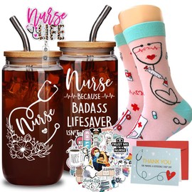 54Pcs Nurse Box Set Gifts for Women Nurse Practitioner RN LPN, New Nurse Gifts, Nurse Appreciation Gift, Nurse Graduation Gifts, Thank You Gift for Nurse Week, Birthday Gifts for Nurses