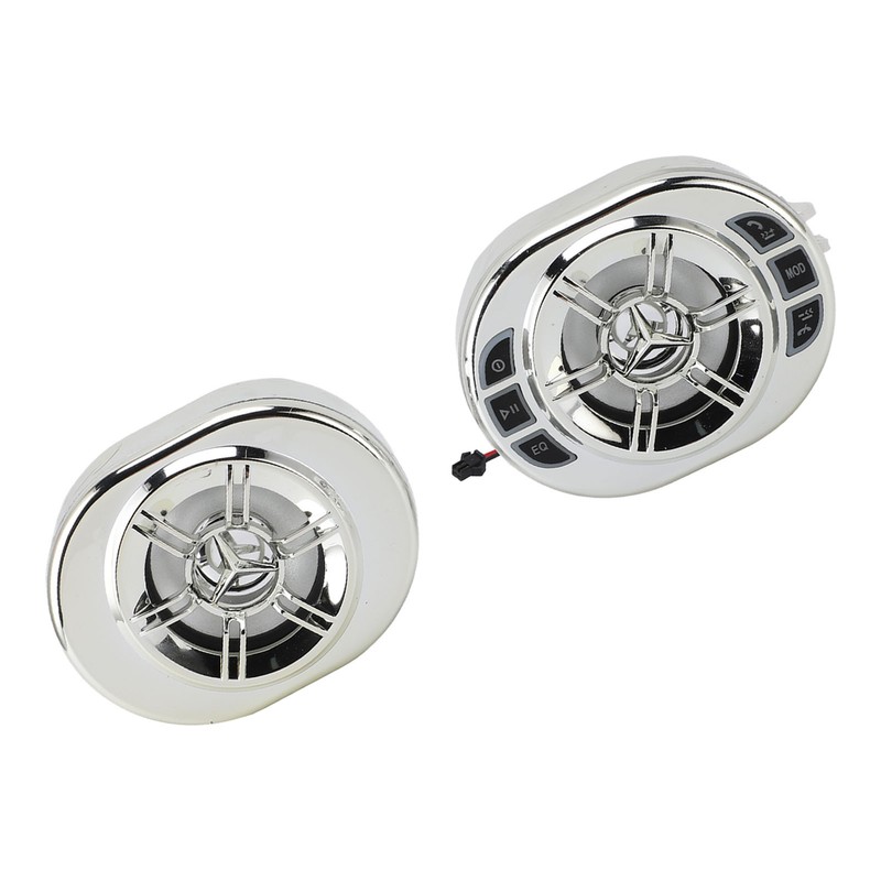Waterproof Motorcycle Bluetooth Speaker Hands Free Calls Chrome All in