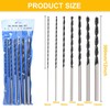 COLYUPO 7Pcs Long Brad Point Drill Bits 300 mm Wood