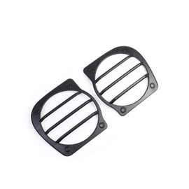 JSTOTRIM Front Bumper Automotive-Light Covers for 2018-2023 Jeep Wrangler JL (Black Plastic, Headlight Protector, 2pcs Set)