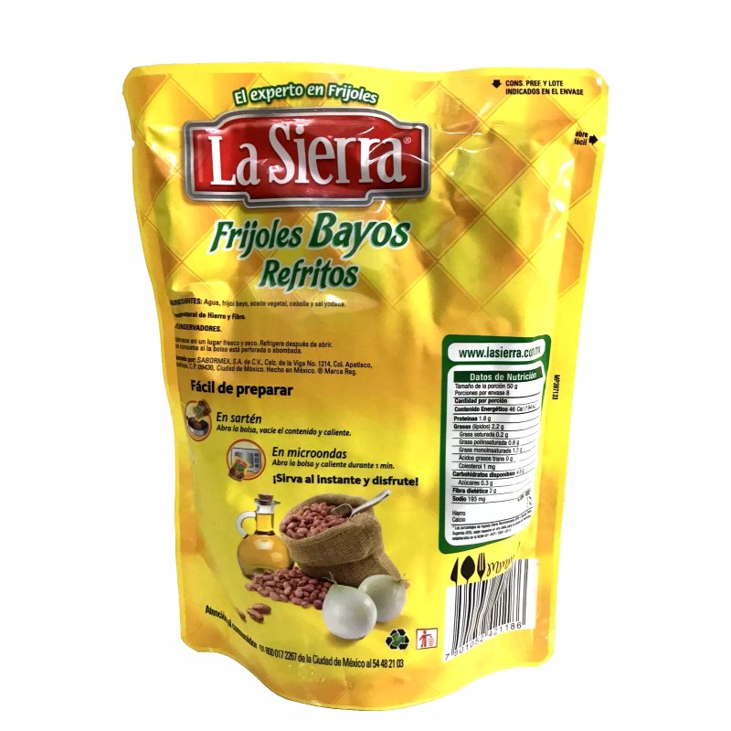 La Sierra 4-Pack La Sierra Frijoles Bayos Ref. 400g/14oz Mexican