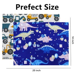 Kid Toddler Pillow Cases Trcuk Pattern - Child Pillowcase Fit Kids & Travel Pillows 13 x 18, 14 x19 - Soft Cotton Pillows Cover Set of 2, Envelope Closure, 14x20 Pillowslip Case for Boy Crib Bedding