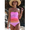Beachsissi Set de tankini con estampado degradado y control de