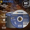 PRVEW 60-Pack Cut Off Wheels 4 1/2 Inch,4.5"x0.04"x7/8" Angle Grinder
