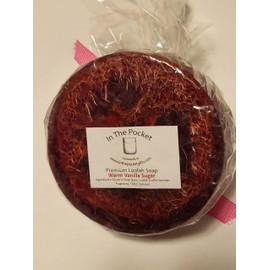 In The Pocket Loofah Warm Vanilla Sugar Handmade Loofah Soap Bar 5oz