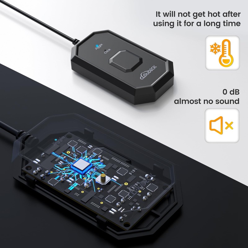 Wotbcg Mouse Jiggler, 2 in 1 Mouse Clicker & Mouse