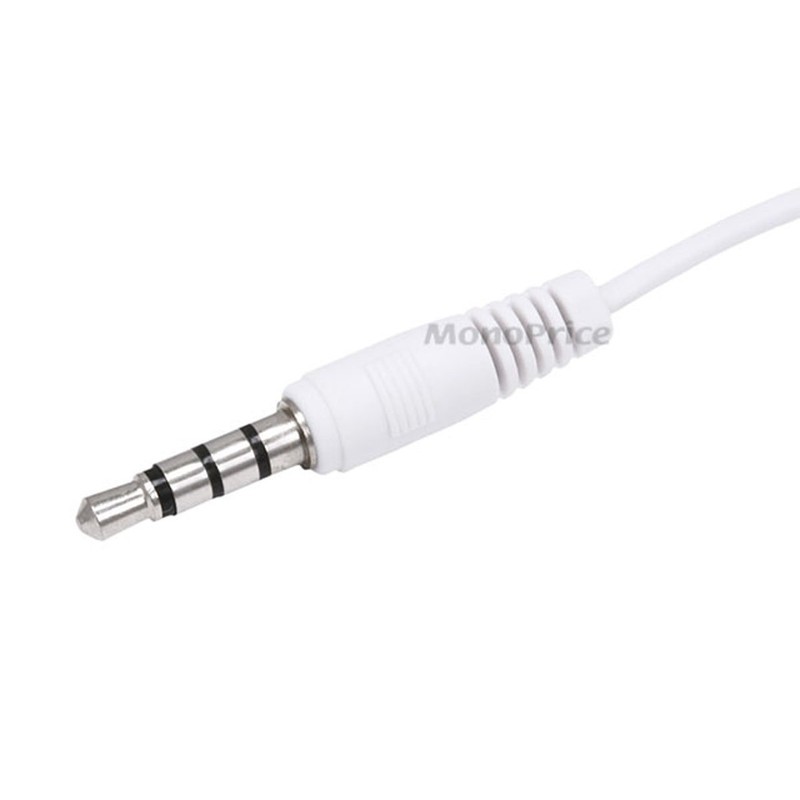 Monoprice 107116 Headphone Splitter with Separate Volume Controls, White