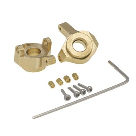 Brass Steering Knuckles Heavy Duty Front Steering Cup Steering Knuckle Upgrade Accessories for AXIAL SCX24 AXI90081 Upgrade Parts 1/24 RC Crawler Car