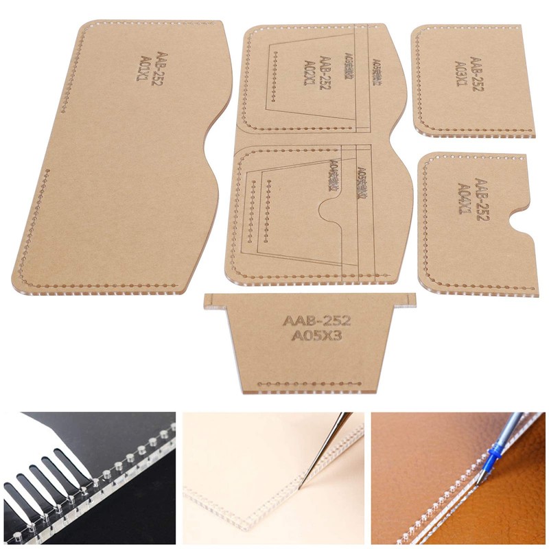 Short Wallet Acrylic Template, Acrylic Purse Pattern Stencil Model for