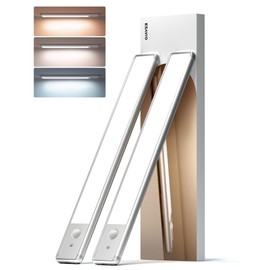 EZVALO EZVALO Unterbauleuchte Kche LED 30cm Schranklicht mit Bewegungsmelder & 3 Farbtemperaturen, LED Sensor Nachtlicht Wiederaufladbar Schrankbeleuchtung Kabellos, Unterbauleuchte Kche - 2 Stck