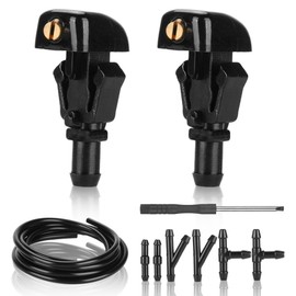 Front Windshield Washer Nozzles Kit 2.2 Meters Windshield Washer Hose with 6 pcs Connectors - Compatible for Ford F150 2004-2013 for Ford Flex 2009-2013 - Replace Part 3W7Z17603AA