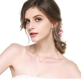 Julie's Jewelry Erza Scarlet S925 Sterling Silver Lovely cat Ears Natural Pearl Silver Earring, Ring, Necklace & Bracelet Adjustable Size (Necklace)