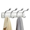 Mdesign Steel Hook Wall Mounted Coat Rack with 4 Double
