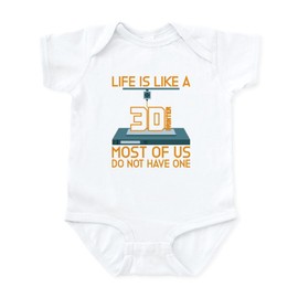 CafePress Life is Like A 3D Printer I 3D Print G C Body Suit Cute Infant Bodysuit Baby Romper Cloud White