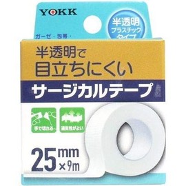 Yoku Yoku Surgical Tape, Translucent Plastic Type, 9.0 inches (25 mm) x 3.9 ft (9 m), 1 x 2 Pack