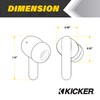 KICKER TWS2 True Wireless Earbuds, Bluetooth Earbuds with Microphone, Environmental