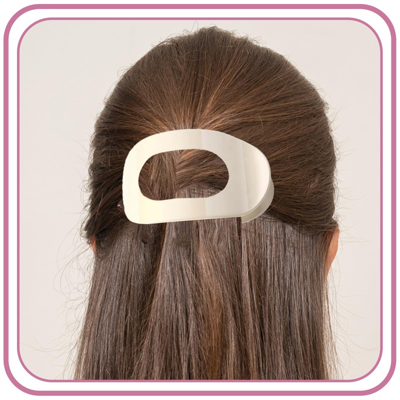 KSVFTB 4 Pcs Flat Claw Clip for Women, Curved Design