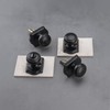 NCSEN Matt Black Door Knobs with Camelot Trim,Interior Door Knob