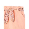 Vertbaudet Baby Muslin Shorts with Flower Belt, apricot