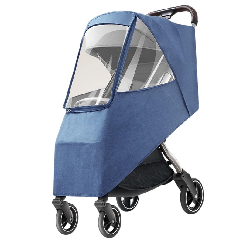 Stroller Rain Cover, Universal Stroller Protector for Outdoor (Linen Blue)