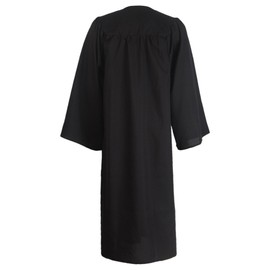 GraduationMall Unisex Matte Graduation Gown for High School & Bachelor | Choir Robes for Church | Judge Robe Costumes Black Full Fit Size 45Plus(5'0"-5'2")