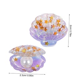 Kisangel 30PCS Cute Glow The Dark Shell Charms for Crafts Jewelry Making Keychains Fridge Magnets and DIY Projects Seashells Colors of Each Color