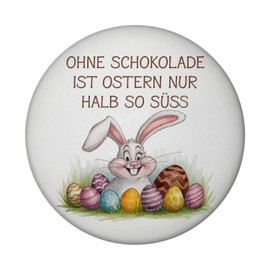 Fröhlicher Hase mit Ostereiern Magnet mit Flaschenöffner - Ostern ohne Schokolade halb so süß Lustiger Kühlschrank-Dekomagnet als Ostergeschenk