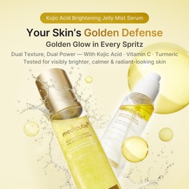 medicube Jelly Mist Serum with Kojic Acid Turmeric | 2-in-1 Daily Facial Spray and Serum | With Vitamin C, Turmeric, Panthenol for Hydrating, Calming Care | Lightweight, Refreshing Mist | 3.38 fl.oz