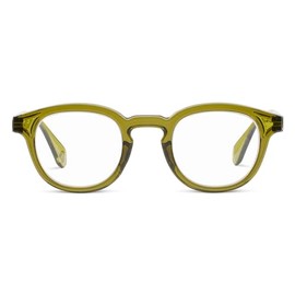 Peepers by PeeperSpecs Men's Asher Round Blue Light Blocking Glasses, Green, No Correction + 0