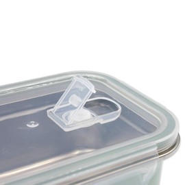 sprengers – Brotdose aus Edelstahl mit Bambusdeckel – nachhaltige & auslaufsichere Brotbox – Lunchbox mit Trennsteg (Weiß, 1200 ml)