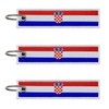 LLBFHH 3 Pcs Croatia Croatian Country Flag Keychain,Woven label Key