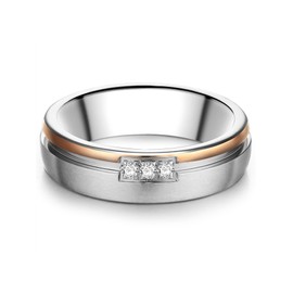 Trilani Female Stainless steel Zirconia (CZ) Band Ring