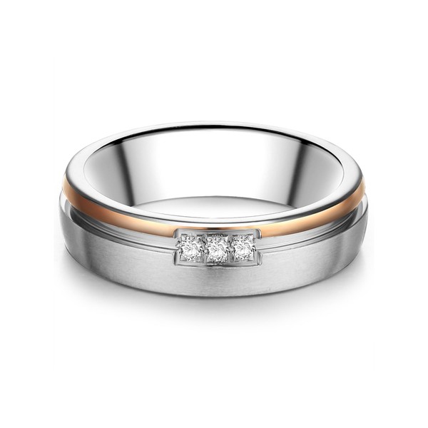 Trilani Female Stainless steel Zirconia (CZ) Band Ring
