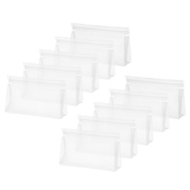 HARFINGTON 10pcs Mini Clear Makeup Bags EVA Waterproof Small Cosmetic Organizer Pouch with Zipper for Travel Carry-on Airport Toiletry Makeup Bag