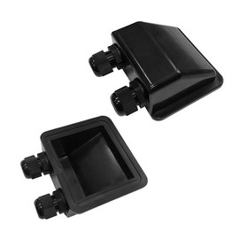 AIMALL Waterproof Solar Panel Cable Entry Gland, Twin Cable Corner Bracket Mount for RV, Yacht, and Flat Roof Installation, ABS Plastic